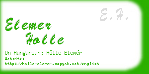 elemer holle business card